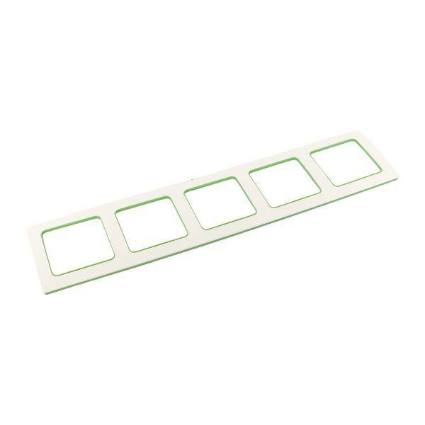 Рамка 5-м Стокгольм бел. с линией цвета зел. EKF EXM-G-306-20