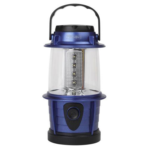 Фонарь кемпинговый KB-101 12LED элементы питания 3хAA (не в компл.) син. металлик Трофи Б0054482