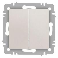 Переключатель 2-кл. СП Accent 6-107-06 10А IP20 250В AL/CU перламутр. Intro Б0063566