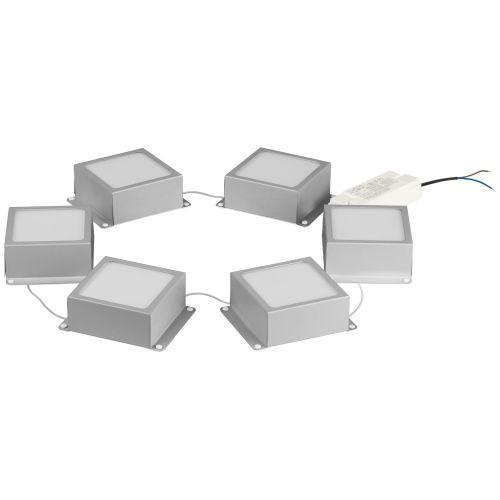 Светильник светодиодный SPO-646-3-5K-S6 36Вт 5000К 3420Лм 89х89мм грильято 100х100 домино 6 кубиков драйвер металлик Эра Б0063043