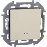 Переключатель 1-кл. Inspiria 10А IP20 250В 10AX с подсветкой/индикацией механизм сл. кость IEK 673661