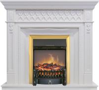 Royal Flame Каминокомплект Alexandria - Белый с очагом Fobos FX M Brass
