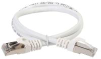 Патч-корд кат.6A S/FTP 0.5м standart 50мкд бел. ITK PC08-C6ASL-D05M-SC-HC