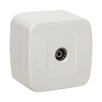 Розетка телевизионная TV 1-м ОП Минск 5-862МГц 75Ом бел. Basic EKF EGA00-027-10