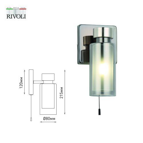 Светильник Klara 3099-401 1хЕ14 15Вт настенный с выключателем бра модерн Rivoli Б0050851