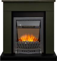 Royal Flame Каминокомплект Bergen (Разборный) - Темная олива (Ширина 900 мм) с очагом Aspen Black