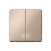 Выключатель 2-кл. ArtGallery (сх. 5а) 10AX с подсветкой быстрозажим. клем. механизм песочн. SE GAL001253S