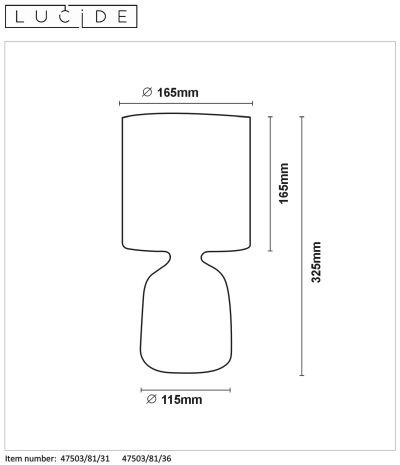 Настольная лампа LUCIDE 47503/81/31