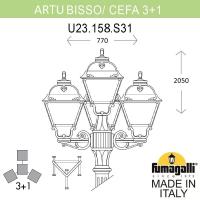 Садово-парковый светильник Fumagalli U23.158.S31.AXF1R