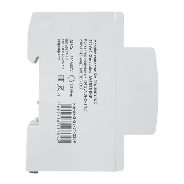 Контактор модульный КМ 25А 3NO+1NC 230В AC (2 мод.) AVERES EKF km-av-2-25-31-230V