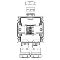 Корпус взрывозащищенный 120х120х90мм 1Ex e IIC T5 Gb IP66 GRP DKC 1231.031.20.04U