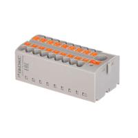 Блок распределительный зажим push-in 1 ввод 6кв.мм 18 точек подключения 25кв.мм красн. DKC DTP1-118-104SPUR