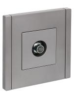 Розетка TV оконечная FORTE&PIANO FP528 сталь IEK FP-A10-O-K46