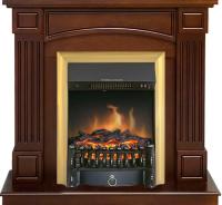 Royal Flame Каминокомплект Boston - Темный дуб (Высота 925см) с очагом Fobos FX Brass