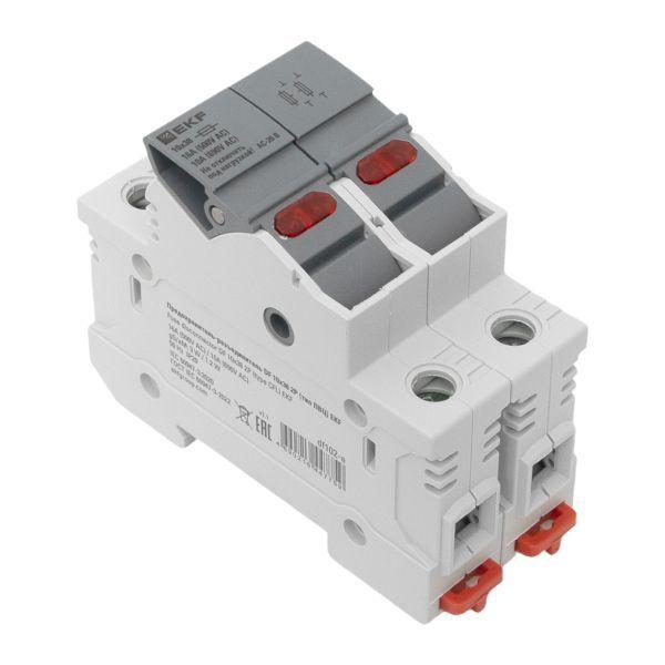 Предохранитель-разъединитель DF 10х38 2п (тип ПВЦ) EKF df102-e