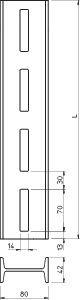Профиль I-образный 80х42 L1200 IS 8 120 FT гор. оцинк. OBO 6337139
