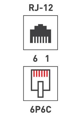 Джек тел. 6P-6C (уп.100шт) Rexant 05-1013