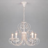 Подвесная люстра Eurosvet 3305/5 белый с золотом/прозрачный хрусталь Strotsk