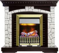 Dimplex Каминокомплект Glasgow - Венге / Белый с очагом Danville Antique Brass FB2