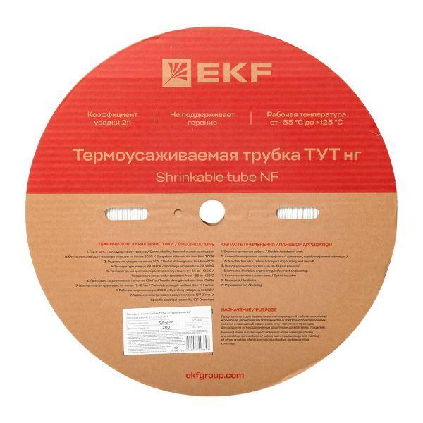 Трубка термоусадочная ТУТ нг 2/1 бел. (уп.200м) EKF tut-2-w