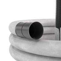 Труба гофрированная двустенная ПНД гибкая дренажная d200мм с геофильтром SN8 перфорация 360град. черн. (уп.35м) DKC 141920A-8K