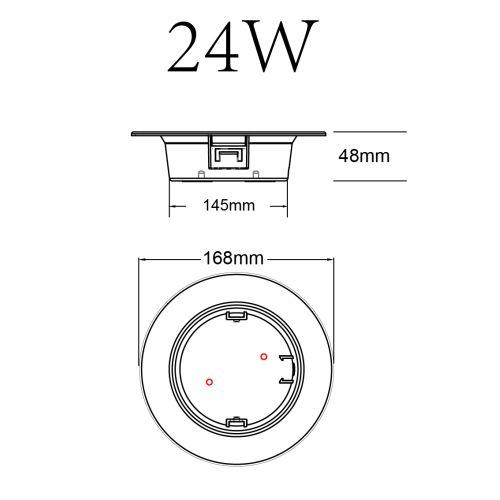 Светильник светодиодный LED 21-24-6K 24Вт 6500К встраив. круглый ЭРА Б0062149