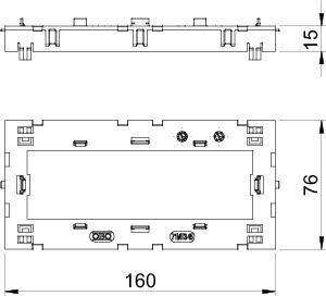 Рамка Modul45 монтажная 71MT3 45-2 полиамид сер. OBO 6288574