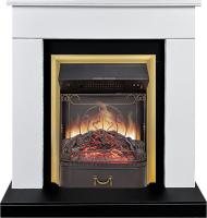 Royal Flame Каминокомплект Bergen (Разборный) - Белый с черным (Ширина 900 мм) с очагом Majestic FX M Brass