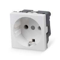 Розетка Mosaic 45х45 ME45-WH 16А 2P+E немецк. стандарт в сборе бел. Cabeus 10103c