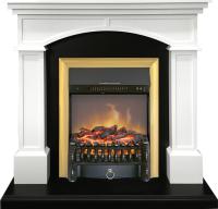 Royal Flame Каминокомплект Langford - Белый с черным с очагом Fobos FX M Brass