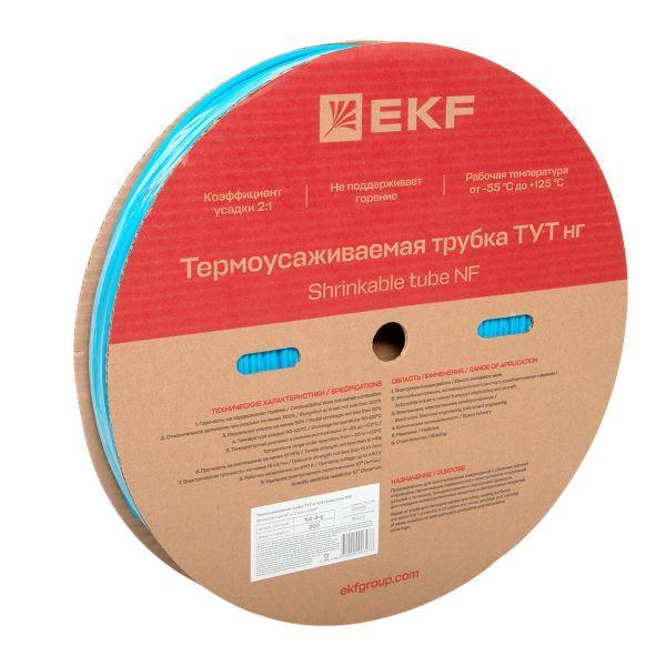 Трубка термоусадочная ТУТ нг 4/2 син. (уп.200м) EKF tut-4-g