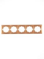 Рамка 5-м Mira горизонт. зол. метал. LEZARD 701-1300-150