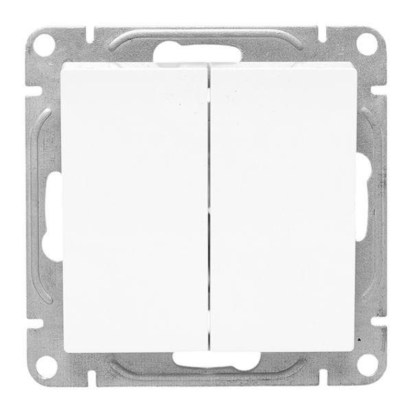 Выключатель перекрестный 2-кл. СП Эпика механизм бел. EKF UP1-SWW-22