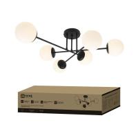 Светильник AURORA EASY-6G9-BL 6хG9 потолочн. под лампу; плафоны матов./корпус черн. IN HOME 4690612062785