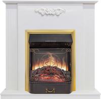 Royal Flame Каминокомплект Capri - Белое дерево делюкс с очагом Majestic FX M Brass