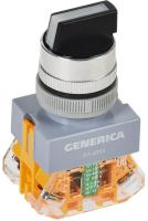Переключатель D7-20X3 3 полож. 1НО+1НЗ черн. GENERICA BSW50-20X3-3-21-3-K02-G