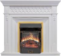 Royal Flame Каминокомплект Alexandria - Белый с очагом Majestic FX Brass