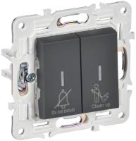 Выключатель 2-кл. SKANDY 10А SK-V16G для отелей с индикацией графит IEK SK-V20-2-10-K53