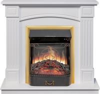 Royal Flame Каминокомплект Boston - Белый (Высота 925см) с очагом Majestic FX Brass