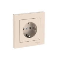 Розетка AtlasDesign 16А с заземл. защ. шторки быстрозажим. клем. в сборе беж. SE ATN000244S