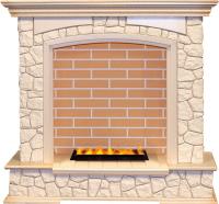 Dimplex Каминокомплект Preston - Слоновая кость с патиной / Кирпич с очагом Cassette 400 LNH-INT PS (без дров)