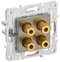 Аудиорозетка 4-м SKANDY SK-A01N никель IEK SK-S40-K50