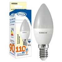 Лампа светодиодная C37 12Вт свеча 4000К E14 230В IONICH 1640