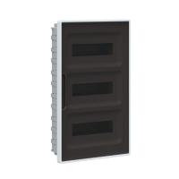 Щиток 36 мод встраиваемый для полых стен FRAME с тонированной дверцей с 4 шинами PEN (2шт на 8 отв. и 2шт на 10 отв.) бел. DKC F36B3WD