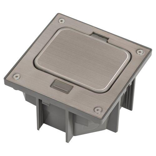 Люк 18-6001-03 IP66 в бетон с розеткой защелка сер. Эра Б0063266