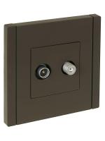 Розетка 2-м TV+SAT FORTE&PIANO FP338 сер. IEK FP-AF20-O-K03