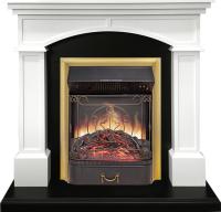 Royal Flame Каминокомплект Langford - Белый с черным с очагом Majestic FX M Brass