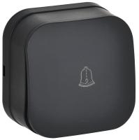 Выключатель 1-кл. ОП GLORY ВСс20-1-0-ХЧм 10А самовозврат. черн. матов. IEK EVH14-K02M-10