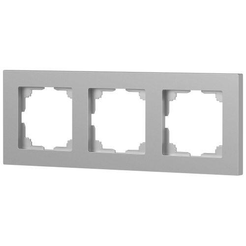 Рамка 3-м СП Accent 6-503-03 алюм. Intro Б0063782