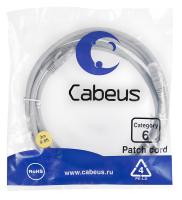Патч-корд U/UTP кат.6 PC-UTP-RJ45-Cat.6-3m 2xRJ45/8p8c неэкранир. PVC 3м сер. Cabeus 7269c